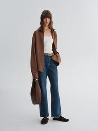 Denim Micro-Flare Pants