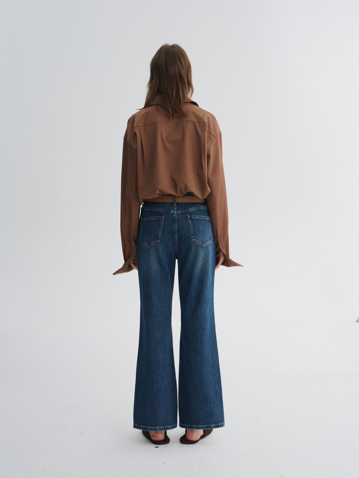 Denim Micro-Flare Pants