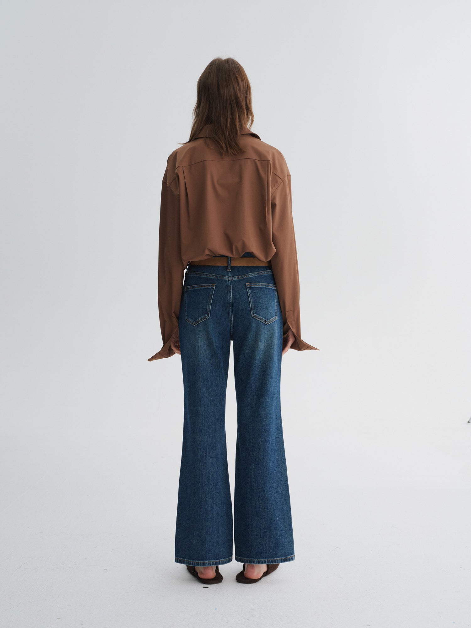 Denim Micro-Flare Pants