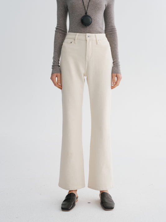 Denim Micro-Flare Pants