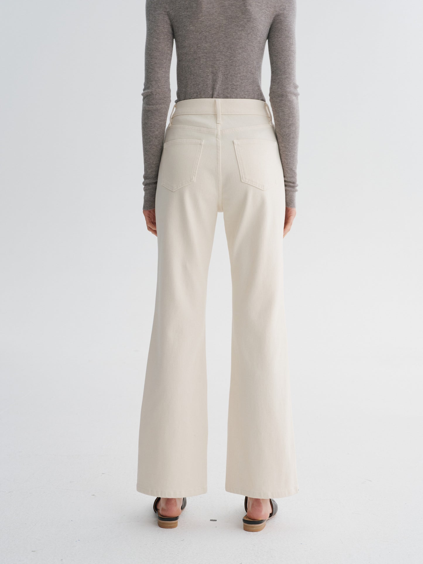 Denim Micro-Flare Pants