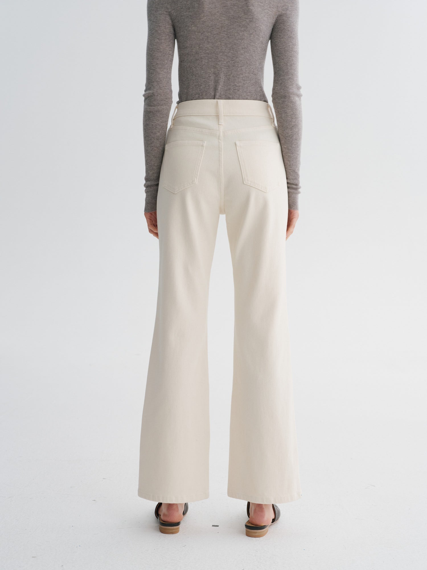 Denim Micro-Flare Pants