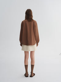 Plant-Fiber Blend Relaxed Long-Sleeve Shirt