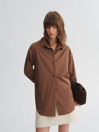 Plant-Fiber Blend Relaxed Long-Sleeve Shirt
