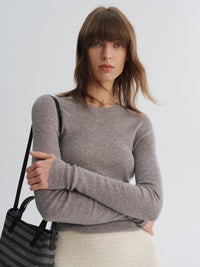 Cashmere-Silk Fine-Gauge Long Sleeve
