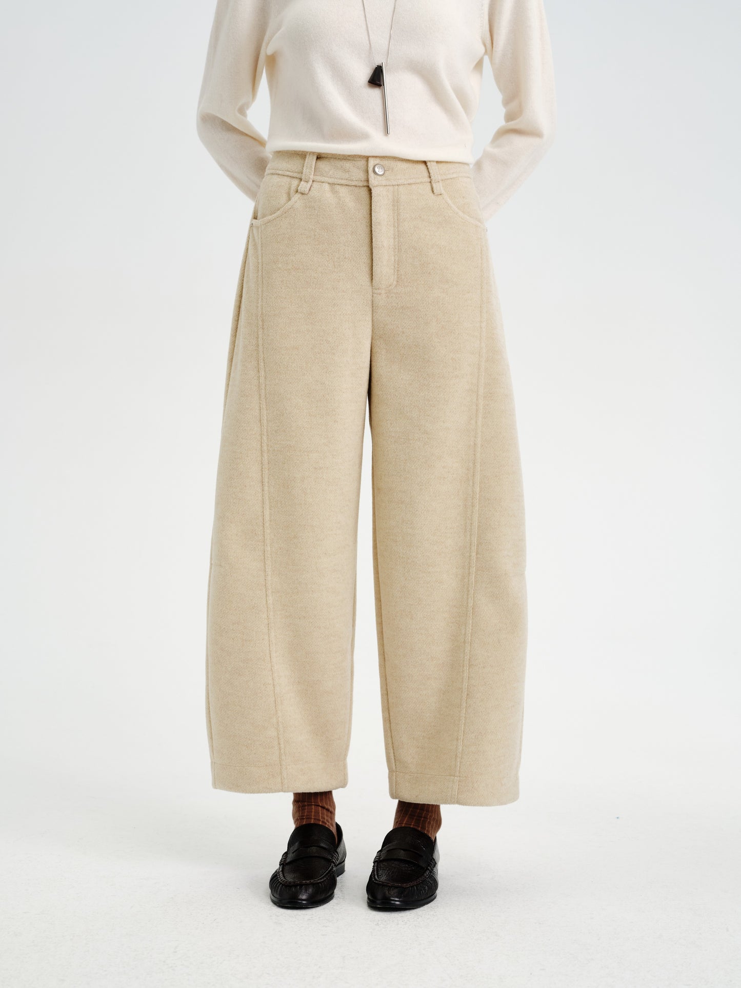 Contour Cocoon Wool-Blend Trousers