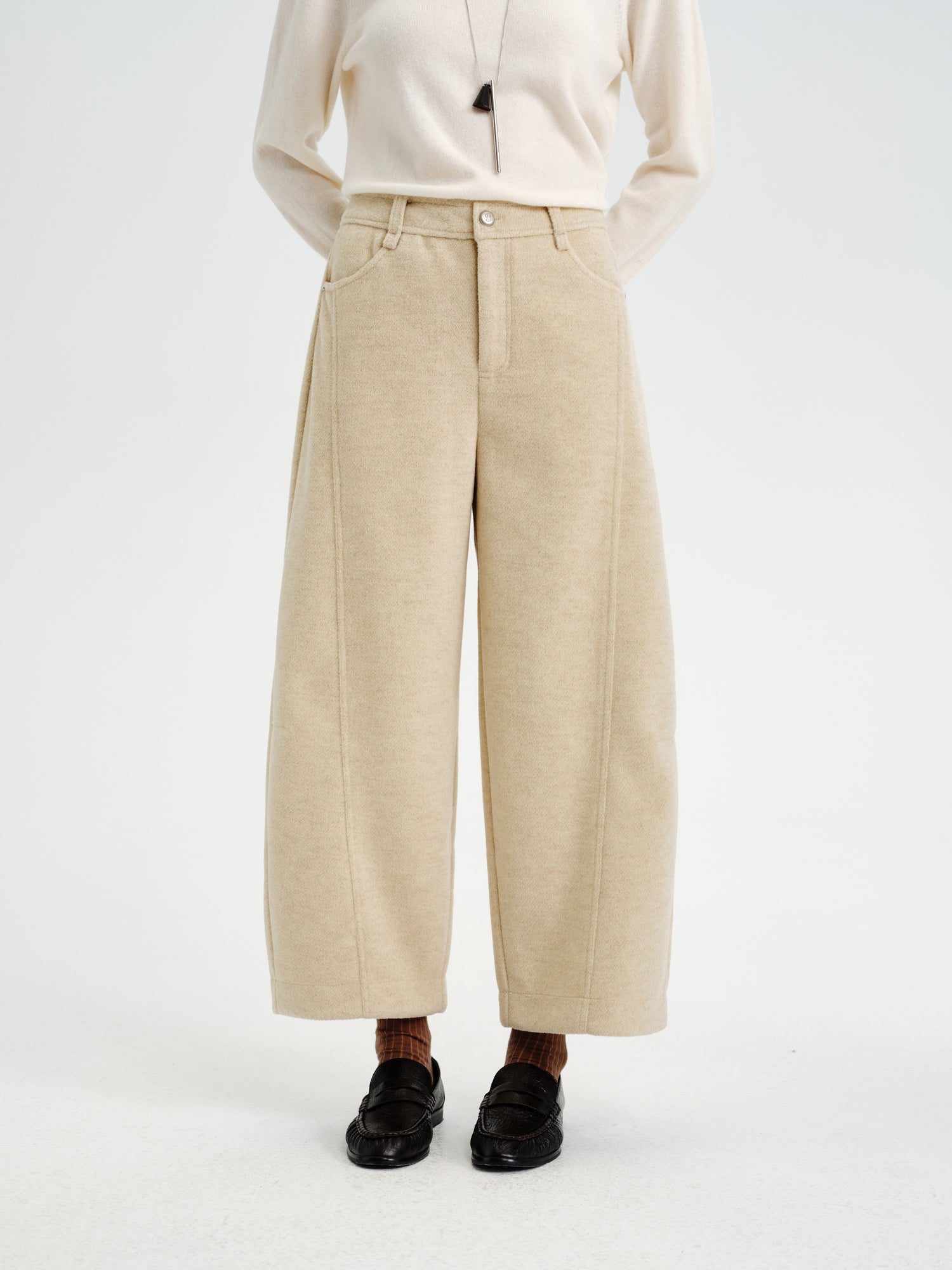 Contour Cocoon Wool-Blend Trousers