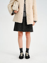 Trace Wool-Alpaca A-Line Skirt