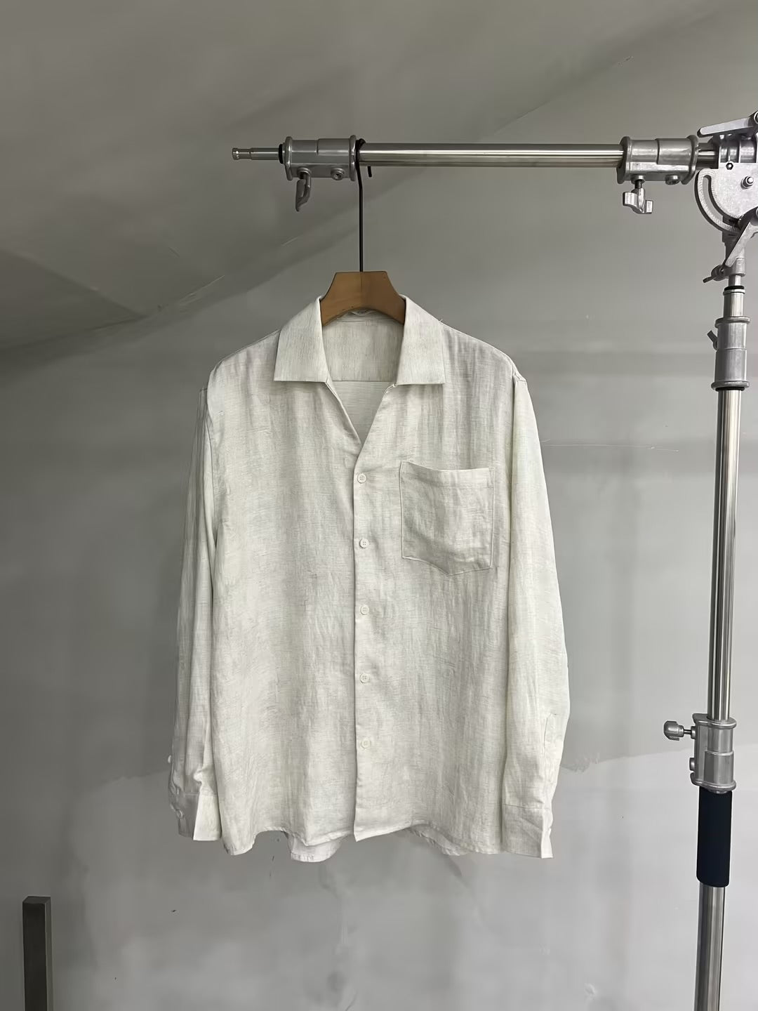 Soft-Texture Relaxed Linen-Blend Shirt