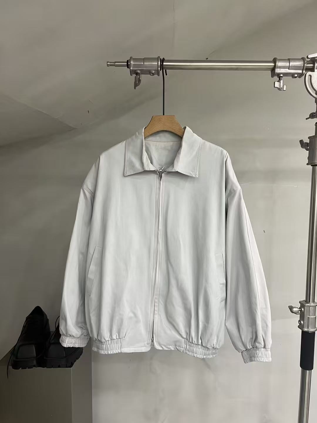 Dropped-Shoulder Zip-Up Utility Jacket