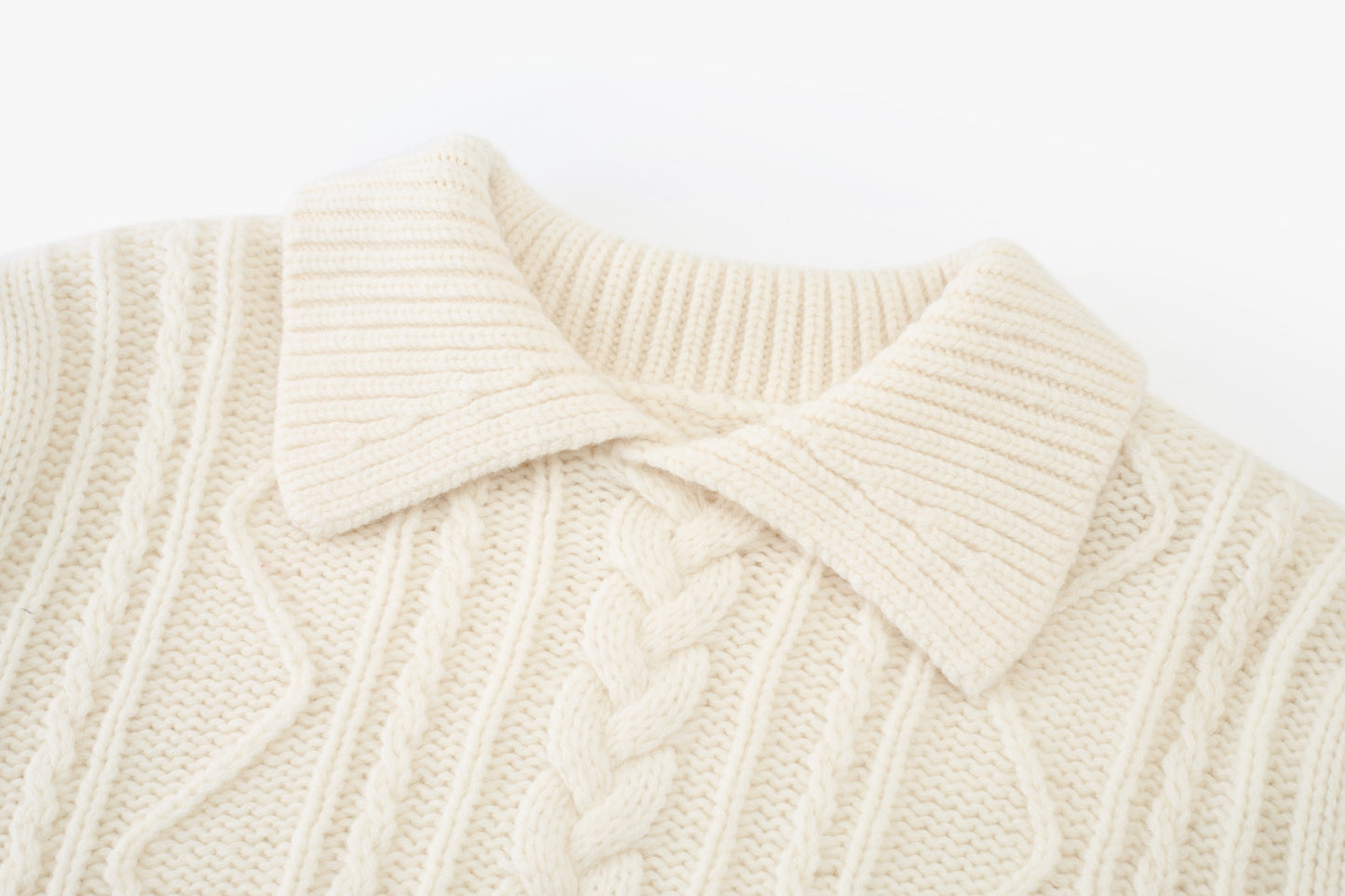 Loam Raccoon-Wool Cable Sweater