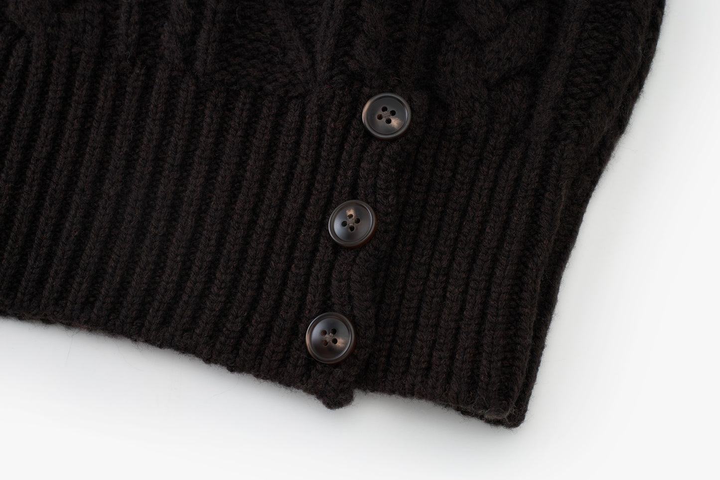 Loam Raccoon-Wool Cable Sweater