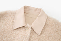 Contrast Leather Shearling