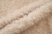 Contrast Leather Shearling