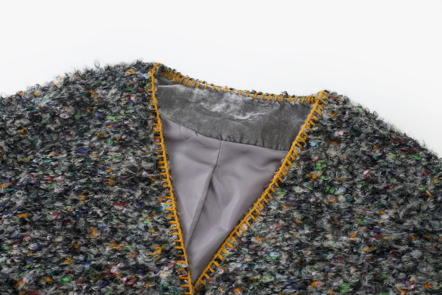 Mosaic Tweed Down Jacket