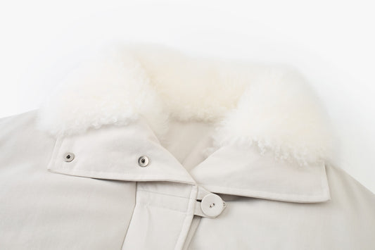 Aura Cashmere-Collar Down Parka