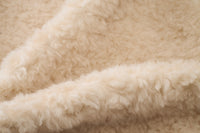 Contrast Leather Shearling