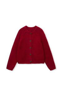 Noël Hooded Wool Scarf Cardigan