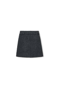 Trace Wool-Alpaca A-Line Skirt