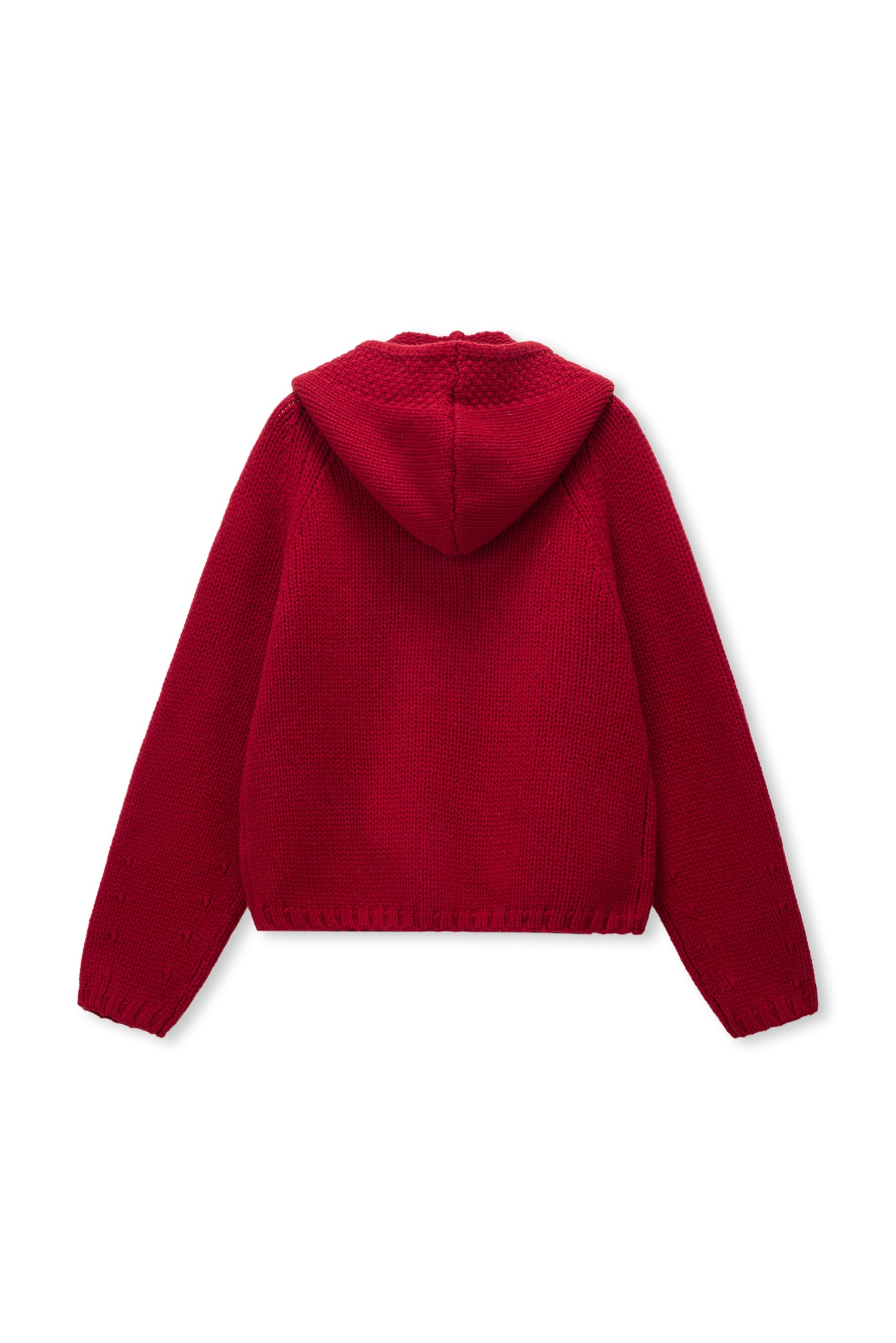 Noël Hooded Wool Scarf Cardigan