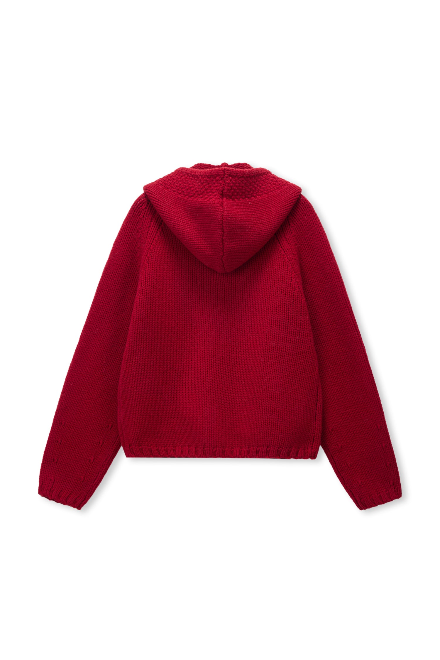 Noël Hooded Wool Scarf Cardigan