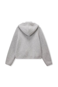 Noël Hooded Wool Scarf Cardigan