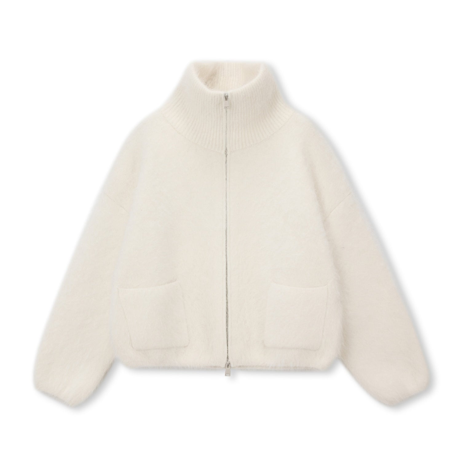 Hush Rabbit-Wool Zip Jacket