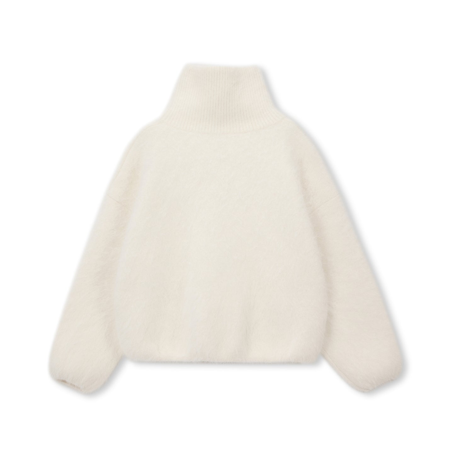 Brushed Specialty-Fiber Blend Zip-Up Knit Jacket