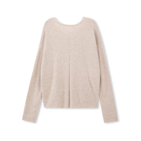 Brushed Wool-Blend V-Neck Sweater