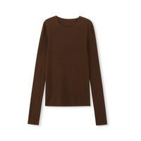 Cashmere-Silk Fine-Gauge Long Sleeve