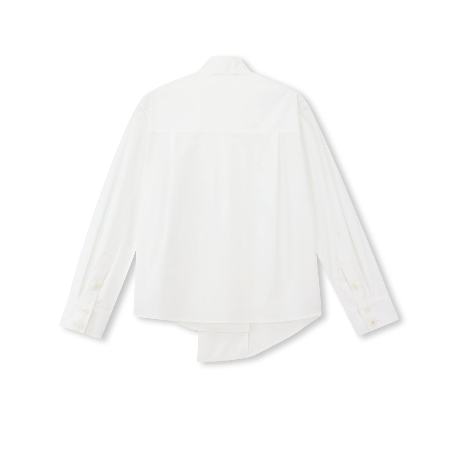 Asymmetric Stand-Collar Shirt