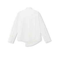 Asymmetric Stand-Collar Shirt