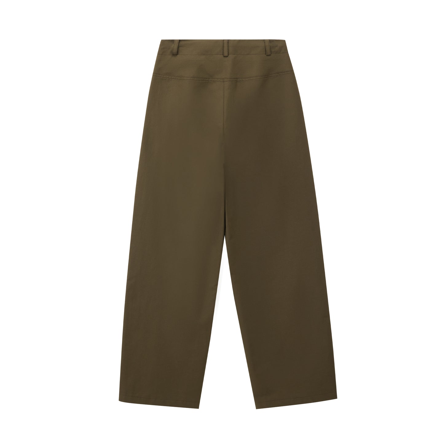 Tie-Waist Cotton-Blend Wide-Leg Pants