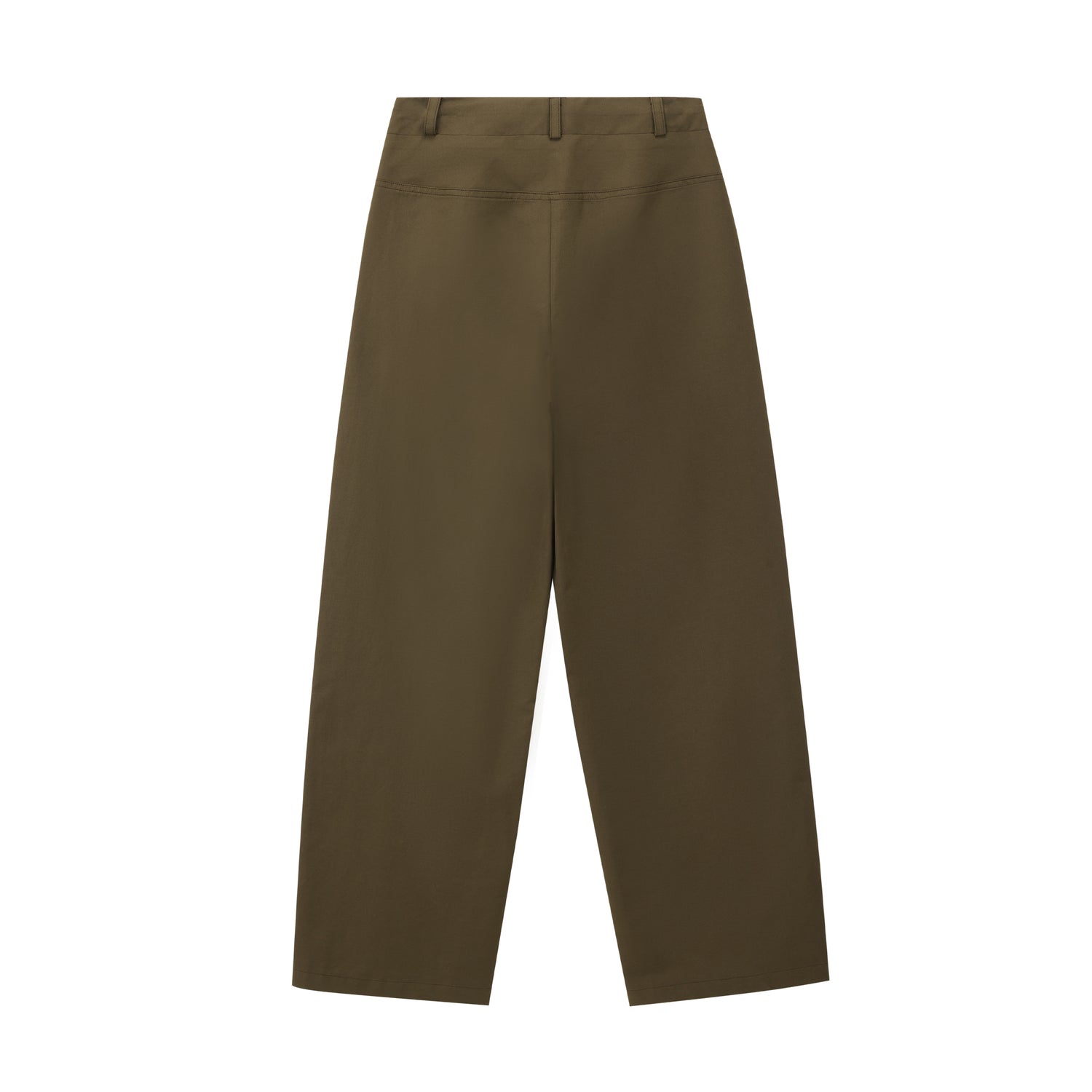 Tie-Waist Cotton-Blend Wide-Leg Pants