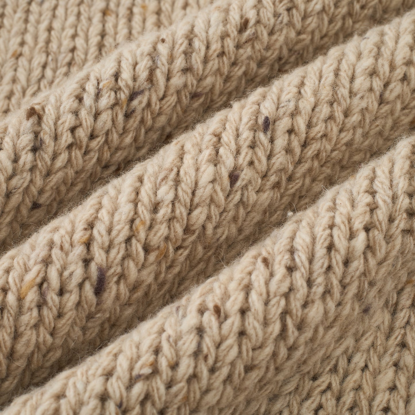 Marl-Knit Wool Crewneck Sweater