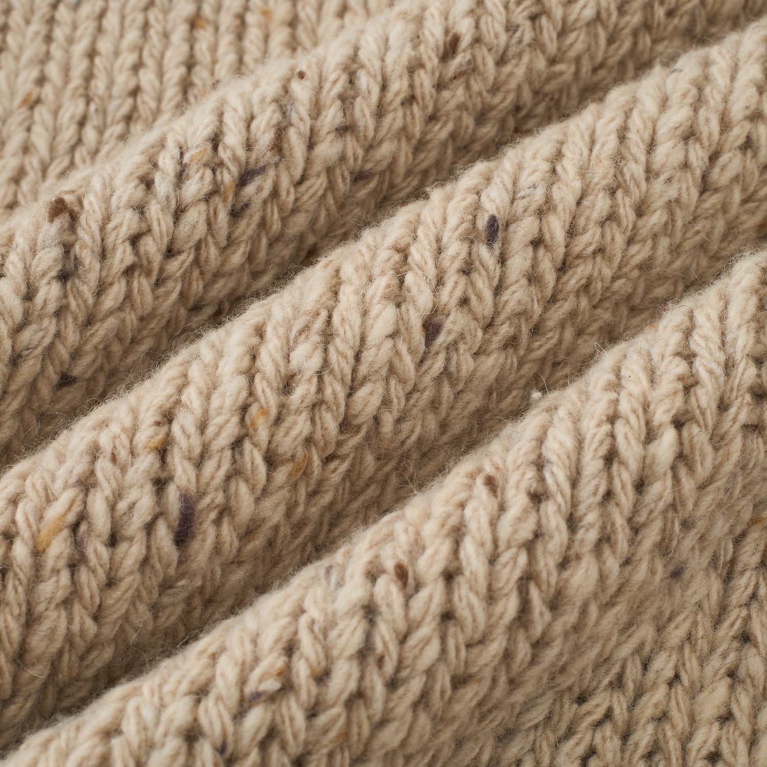 Marl-Knit Wool Crewneck Sweater