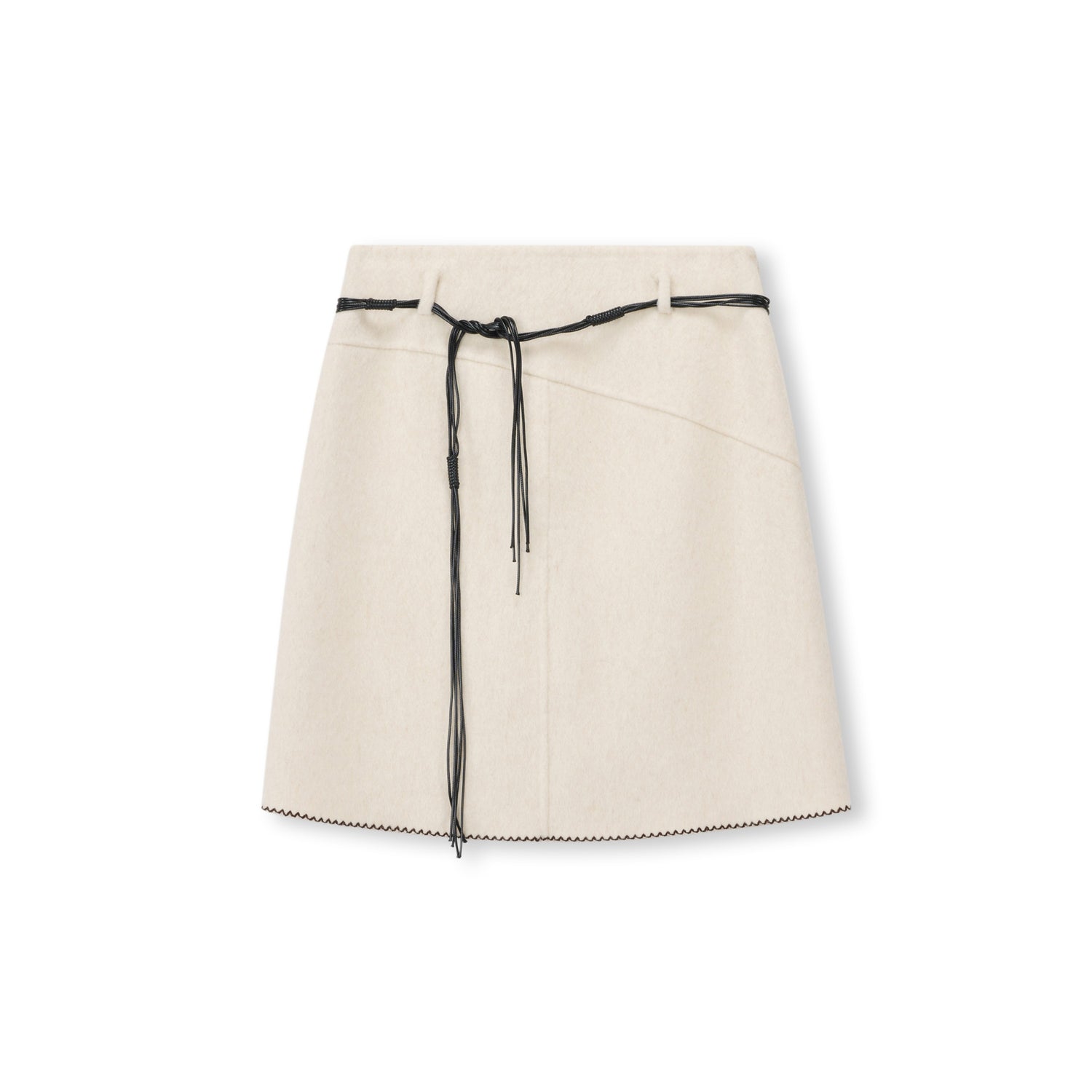 Trace Wool-Alpaca A-Line Skirt