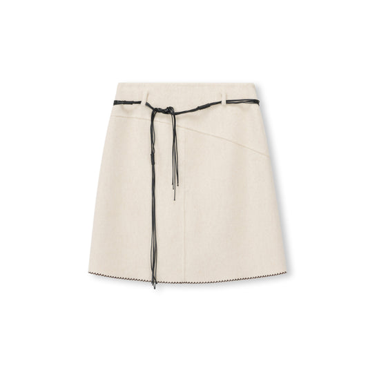 Trace Wool-Alpaca A-Line Skirt