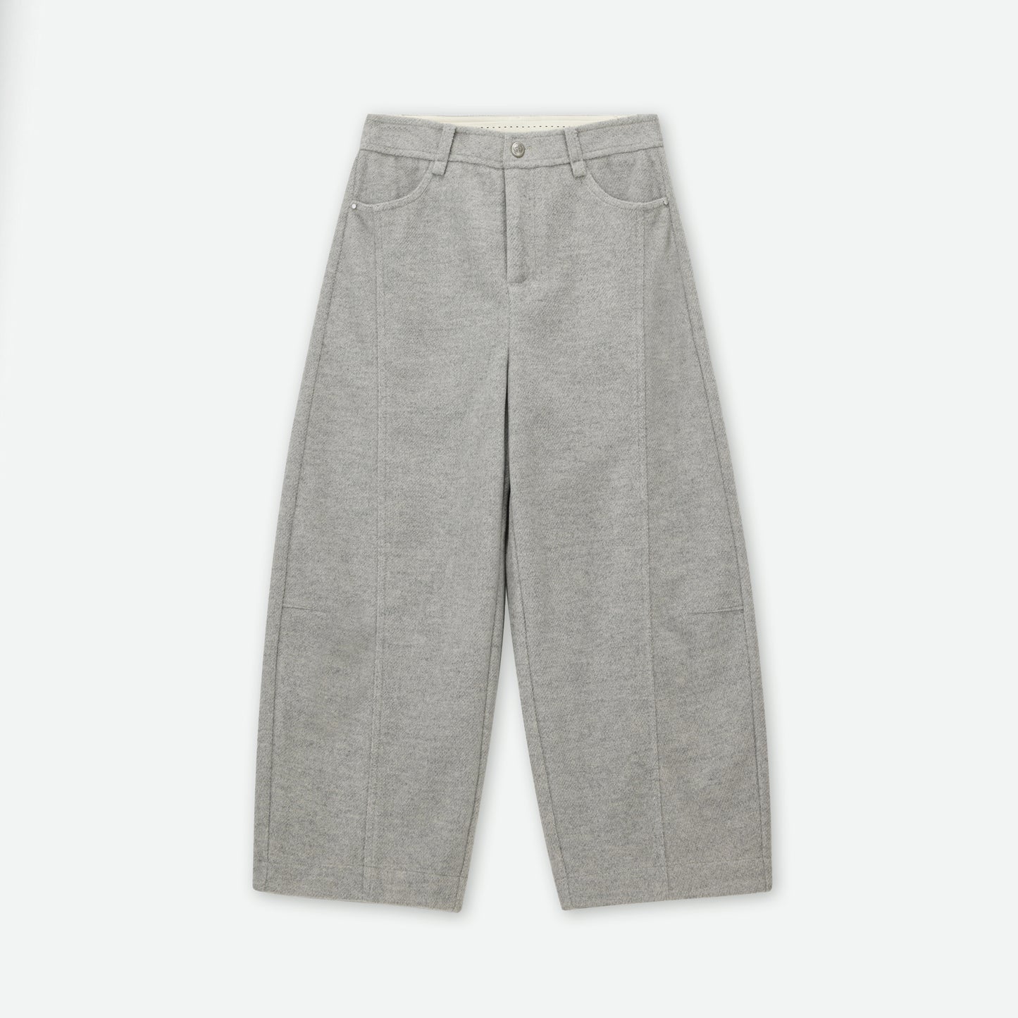Clean-Seam Wide-Leg Wool-Blend Trousers