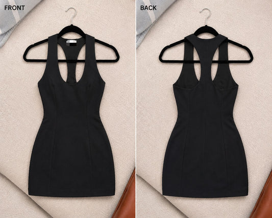 Structured Keyhole Racerback Mini Dress