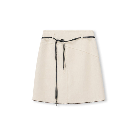 Trace Wool-Alpaca A-Line Skirt