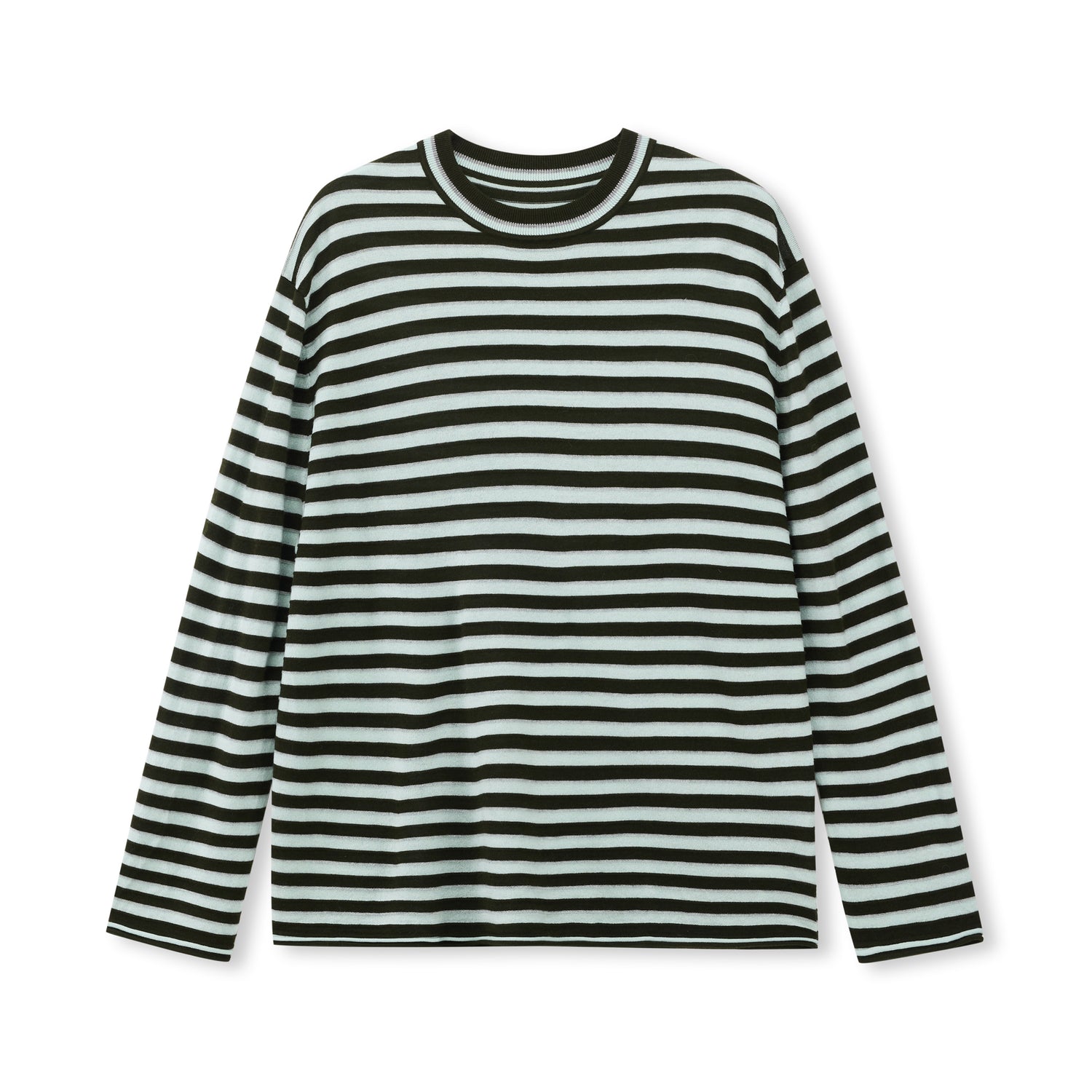 Stripe Silk-Blend Knit Sweater