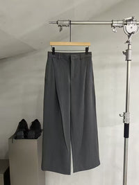 Tailored Wide-Leg Crease Trousers