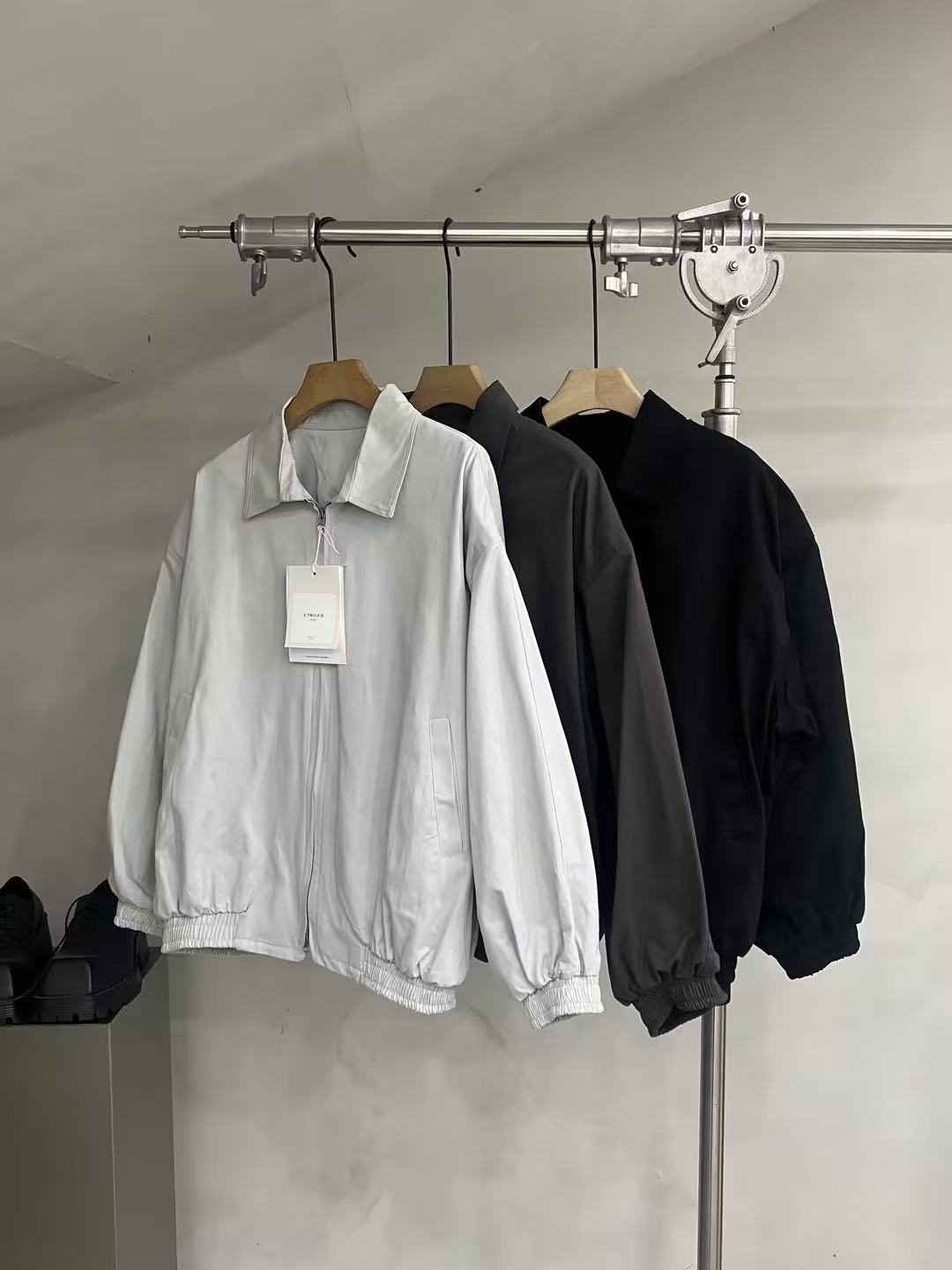 Dropped-Shoulder Zip-Up Utility Jacket