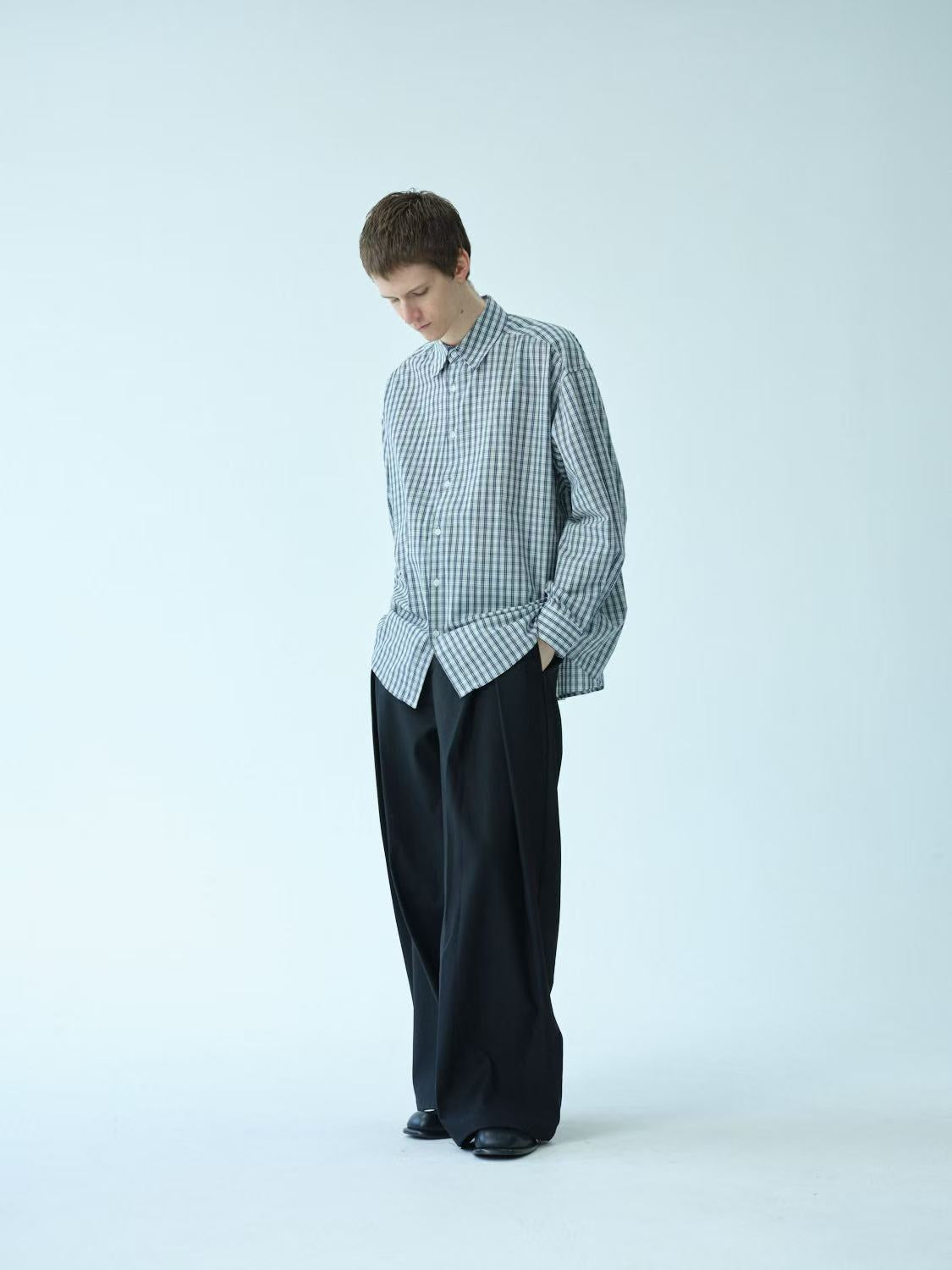 Monochrome Check Relaxed Shirt