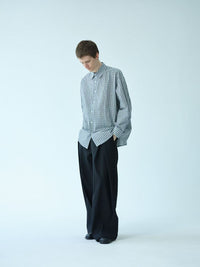 Monochrome Check Relaxed Shirt