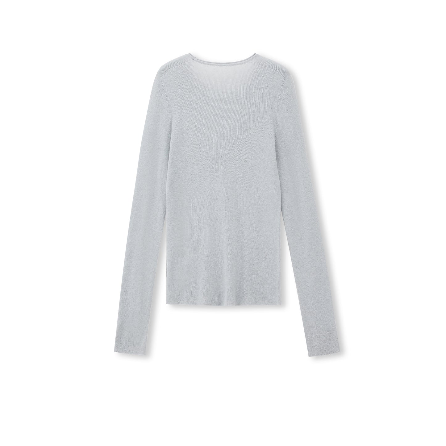 Fine-Gauge Cashmere-Silk Blend Scoopneck Knit Top