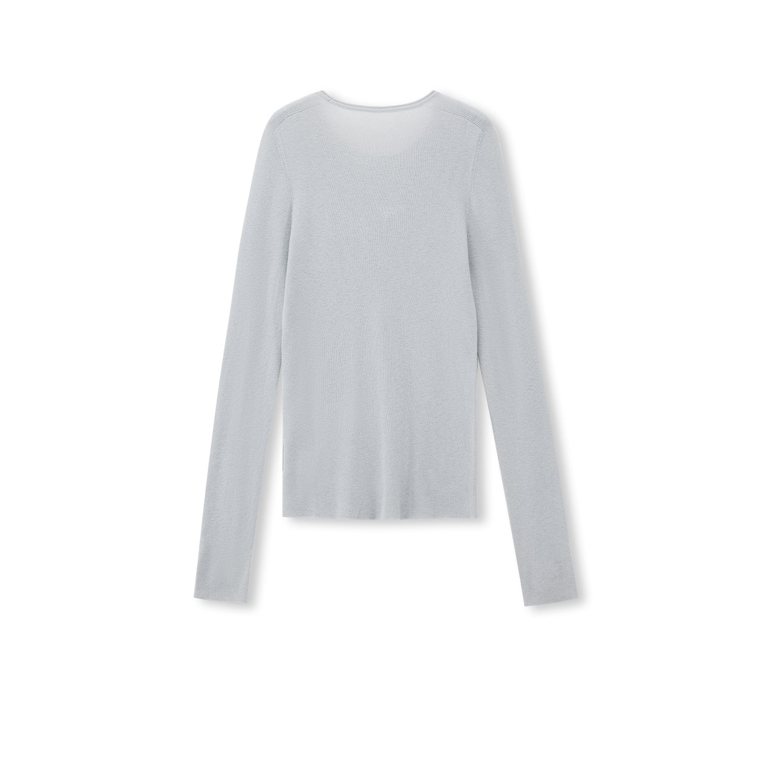 Fine-Gauge Cashmere-Silk Blend Scoopneck Knit Top