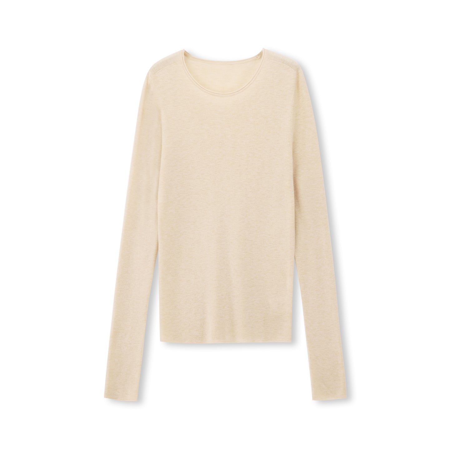 Fine-Gauge Cashmere-Silk Blend Scoopneck Knit Top