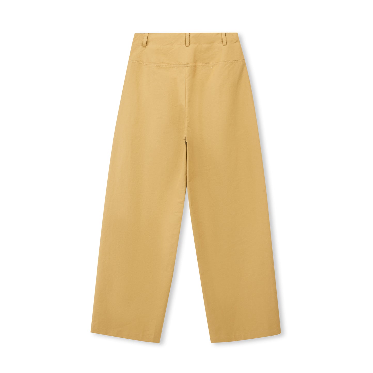 Tie-Waist Cotton-Blend Wide-Leg Pants